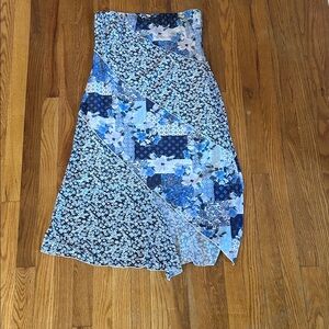 Altar'd State Blue and White Floral Midi Dress